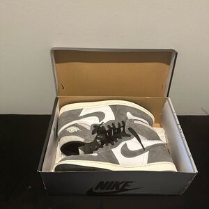 Nike Gray and White Jordan 1’s